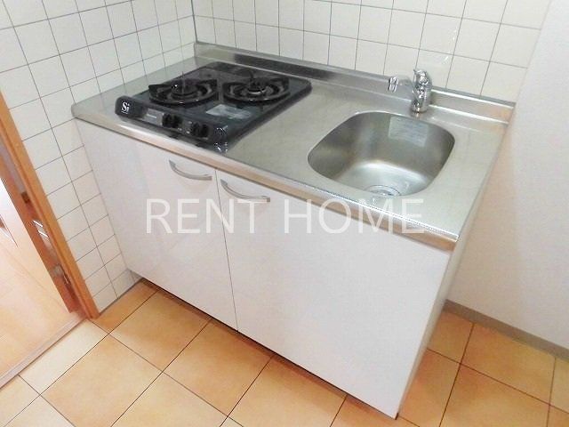 キッチン　2口コンロのキッチンです。