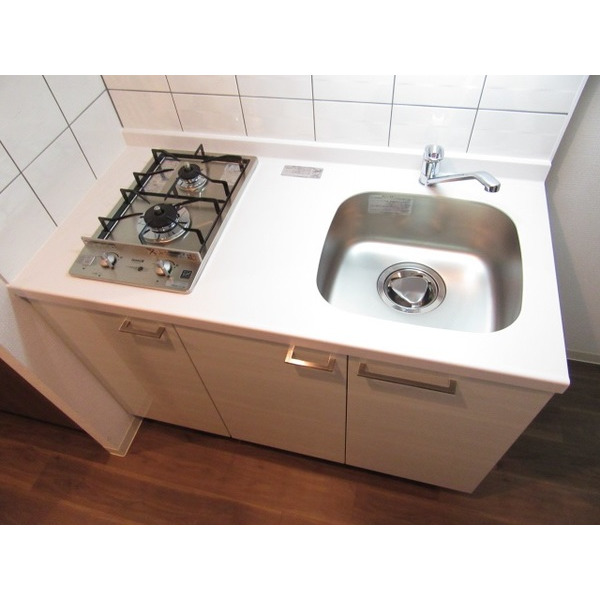 キッチン　２口ガスキッチンです