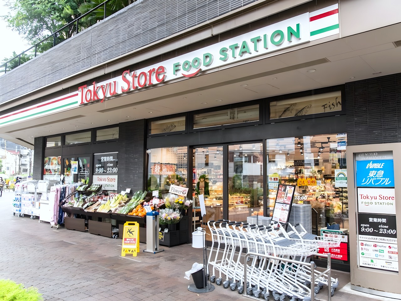 スーパー　東急ストアフードステーション 旗の台店（スーパー）まで100m