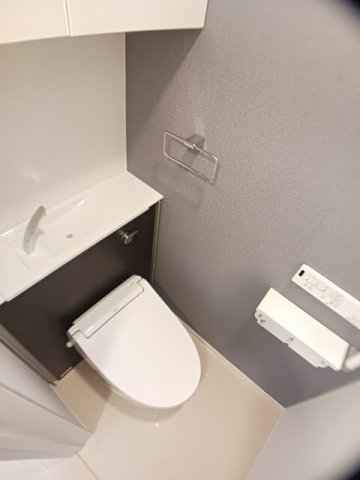 トイレ　落ち着いた色調のトイレです