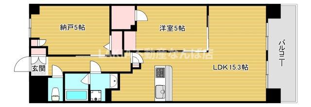 スプランディッド難波WESTIIIの間取り写真