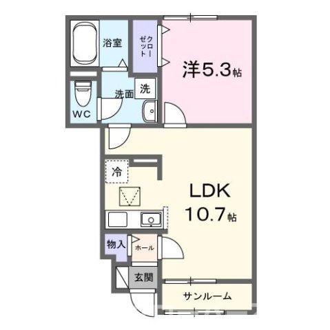 ＪＲ予讃線 多度津駅 徒歩24分 2階建 築1年の間取り写真