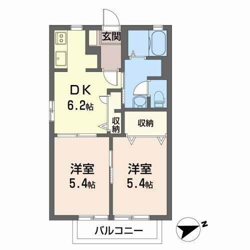 ハッピープレイス Cの間取り写真