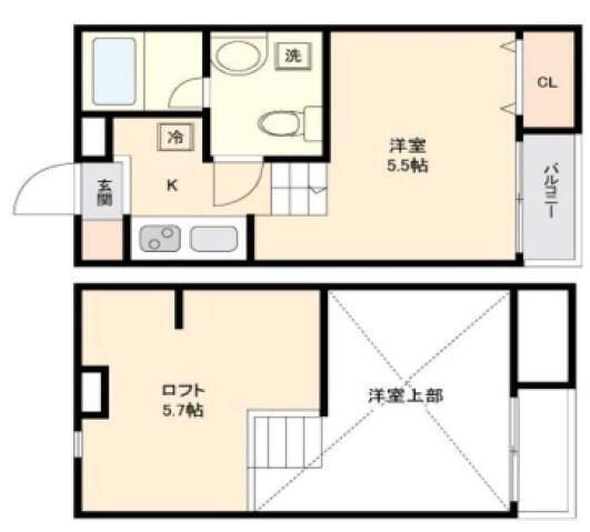 東葉高速鉄道 東葉勝田台駅 徒歩6分 2階建 築12年の間取り写真