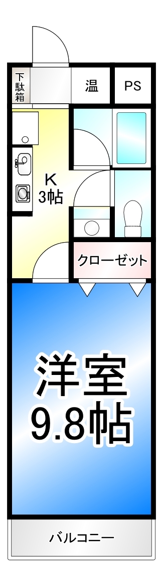 クレセントハウス・七瀬の間取り写真