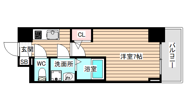 S-RESIDENCE福島玉川Deuxの間取り写真