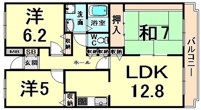 グランパティオ壱番館の間取り写真