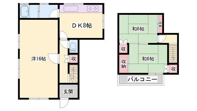 小野市育ヶ丘町貸戸建の間取り写真