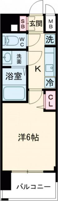 プレサンス京橋GREEN YARDレアルテの間取り写真
