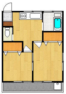 東久留米市小山のアパートの間取り