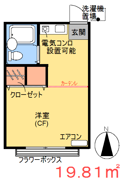 板橋区徳丸のアパートの間取り