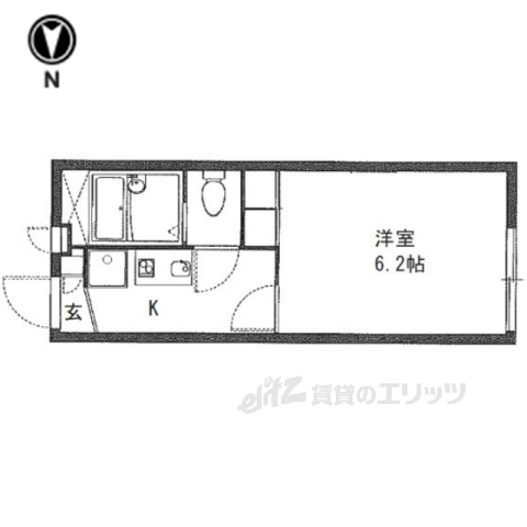 枚方市茄子作北町のアパートの間取り