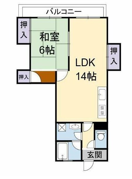 姫路市城北新町のマンションの間取り