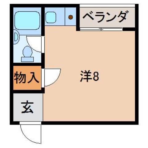 コーポホワイト南出島Ｂ棟の間取り