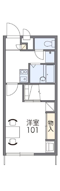 レオパレス朝見１号館の間取り