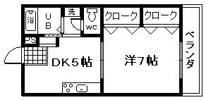 大阪府阪南市黒田（マンション）の賃貸物件の間取り