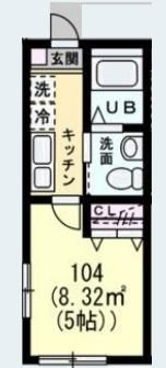 横浜市金沢区富岡西のアパートの間取り