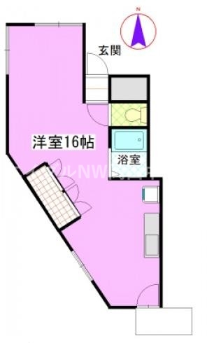 岡山市北区表町のマンションの間取り