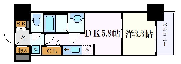 プレサンスジェネ新栄町駅前　葵の間取り