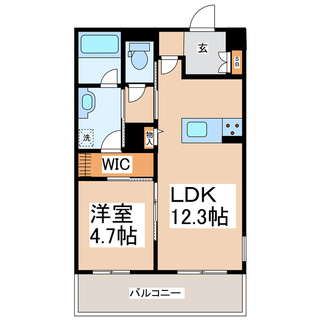 熊本市中央区大江のマンションの間取り