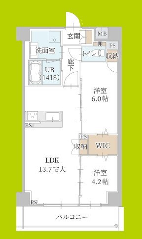 【トリニティ豊中本町の間取り】