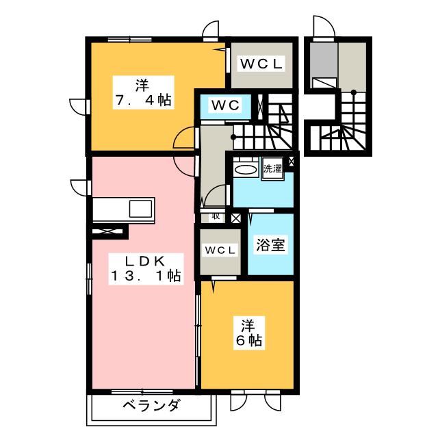 シャーメゾン　ソレイユの間取り