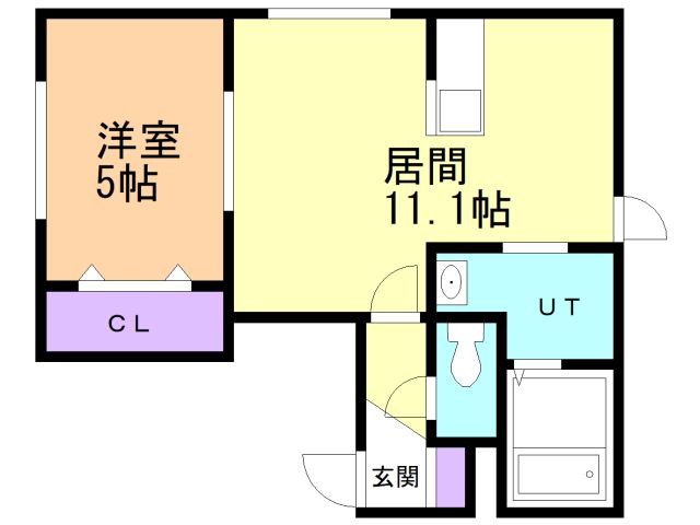 【函館市大縄町のマンションの間取り】