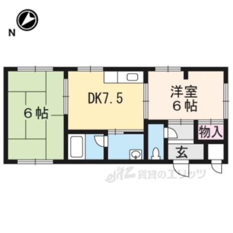 草津市北山田町のマンションの間取り