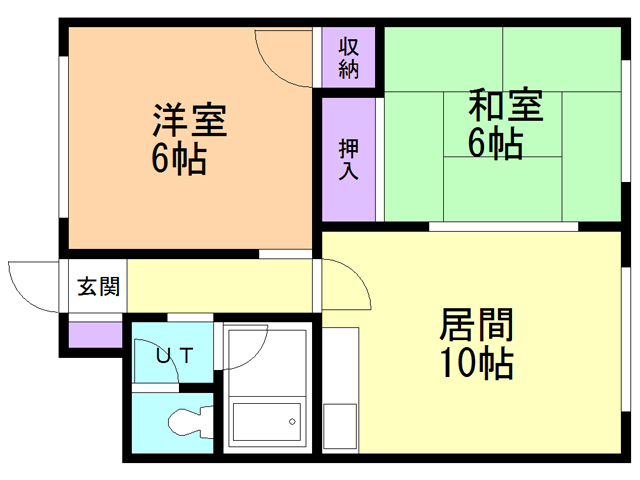 グリーンカーサフジの間取り