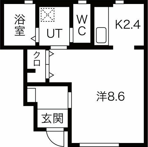 北上市常盤台４丁目築2年の間取り