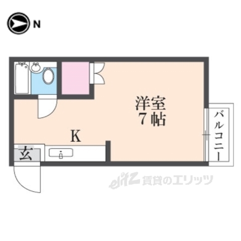 長岡京市久貝のマンションの間取り