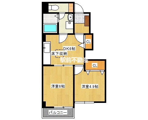 筑後市大字蔵数のアパートの間取り