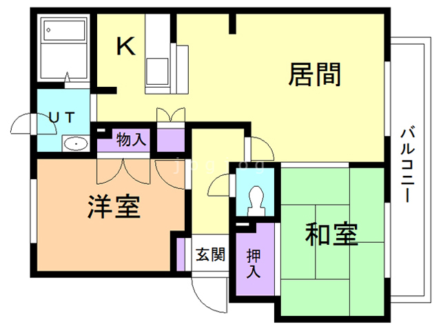 札幌市北区百合が原のマンションの間取り