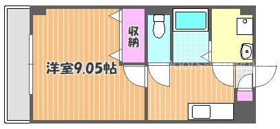 岡山市北区青江のマンションの間取り