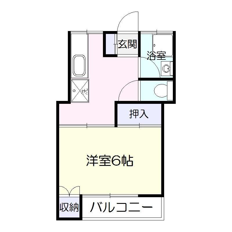 鹿児島市唐湊のアパートの間取り