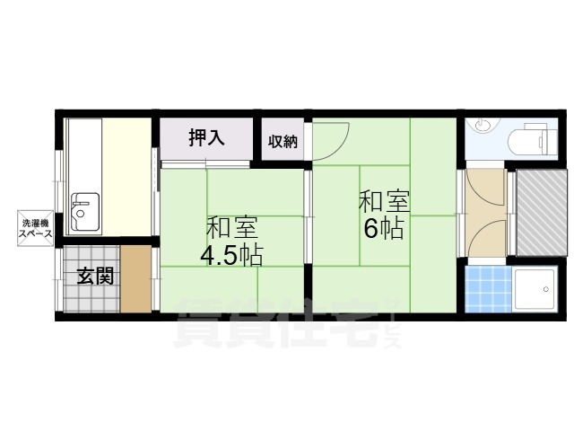 堺市堺区緑町のアパートの間取り