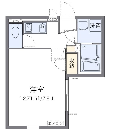 横浜市神奈川区大口通のアパートの間取り