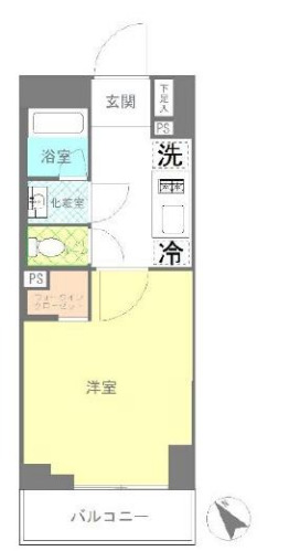 港区赤坂のマンションの間取り