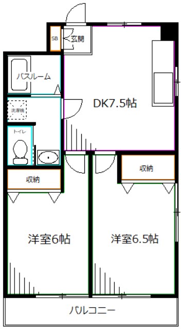 東京都杉並区井草１（マンション）の賃貸物件の間取り