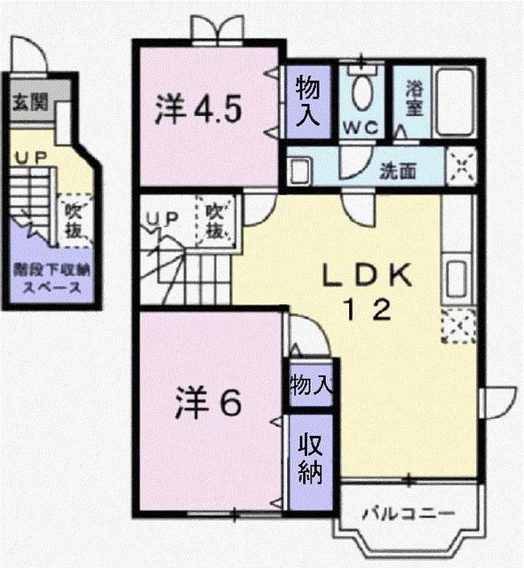 イーストリヴァーハイツＡの間取り