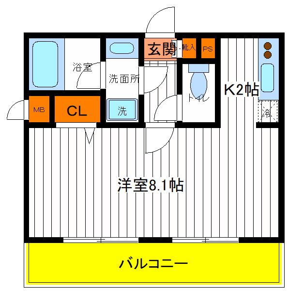 【立川市錦町のマンションの間取り】