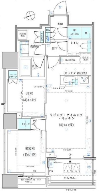 パークタワー勝どきサウスの間取り