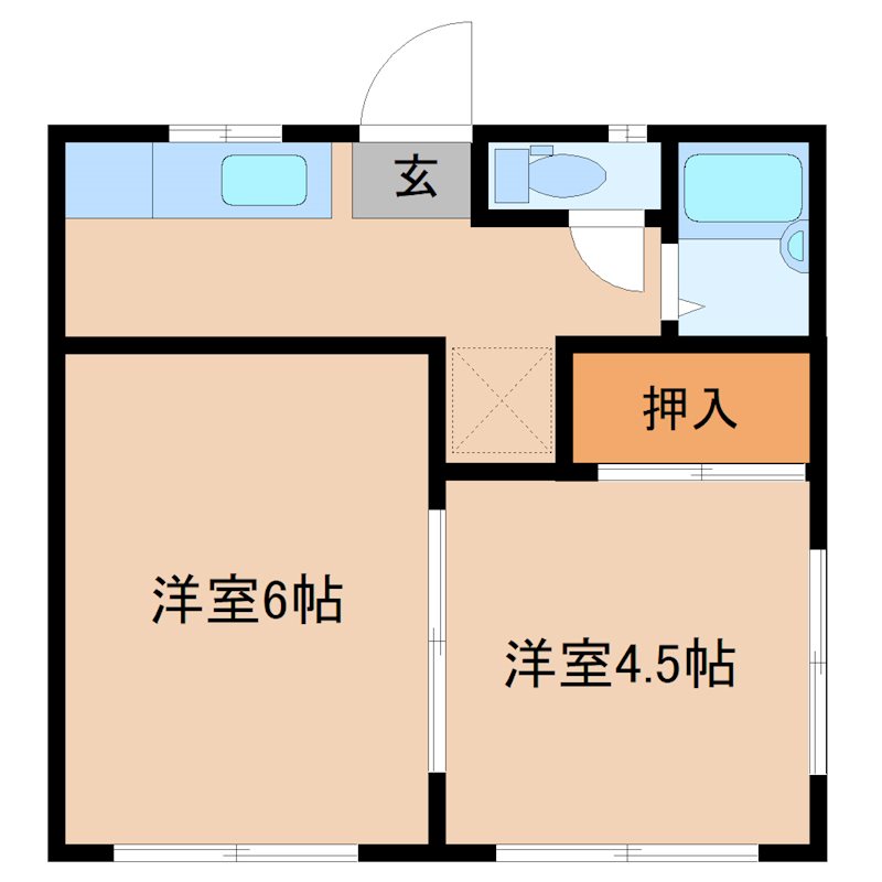 カーサ岩間の間取り