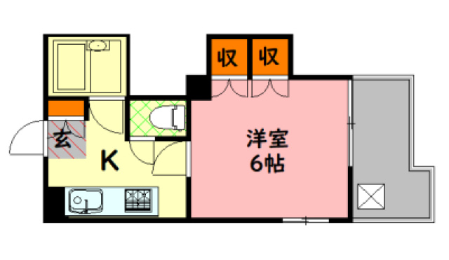 広島市西区南観音町のマンションの間取り