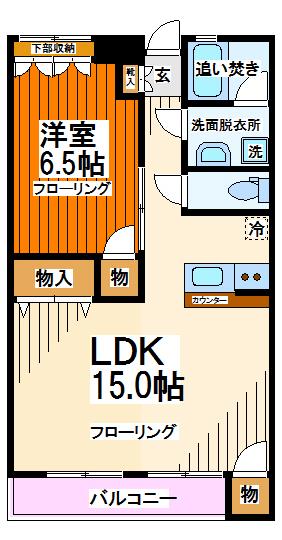 調布市深大寺東町のマンションの間取り