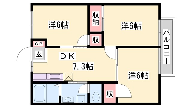 オートハイツIIの間取り