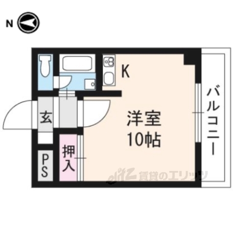 京都市西京区桂野里町のマンションの間取り