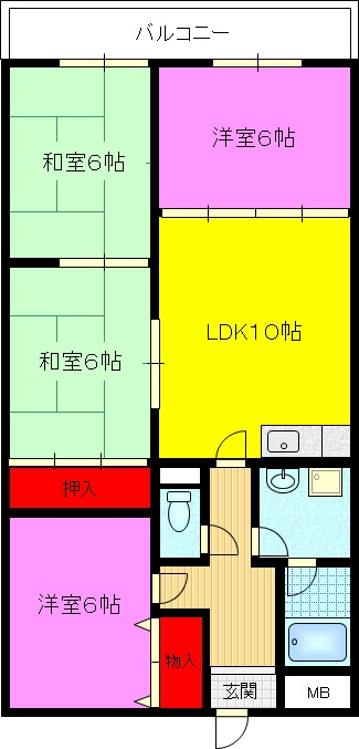 エクステンド藤戸の間取り