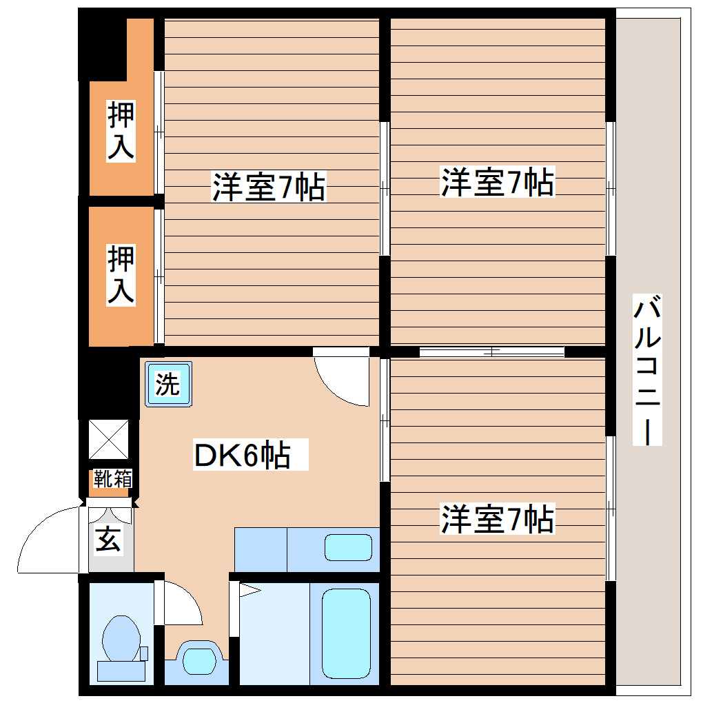 フレンドリー富田の間取り