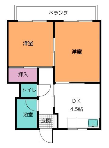 橋本市神野々のアパートの間取り